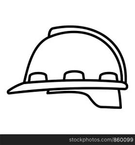Architect helmet icon. Outline architect helmet vector icon for web design isolated on white background. Architect helmet icon, outline style