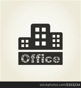 Architectural building of office. A vector illustration
