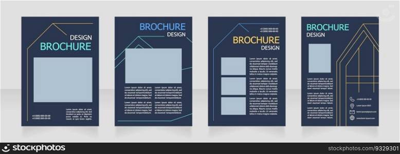 Architecture and real estate blank brochure design. Template set with copy space for text. Premade corporate reports collection. Editable 4 paper pages. Tahoma, Myriad Pro fonts used. Architecture and real estate blank brochure design
