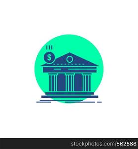 Architecture, bank, banking, building, federal Glyph Icon.. Vector EPS10 Abstract Template background