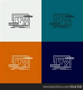 Architecture, blueprint, circuit, design, engineering Icon Over Various Background. Line style design, designed for web and app. Eps 10 vector illustration. Vector EPS10 Abstract Template background