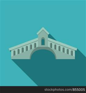 Architecture bridge icon. Flat illustration of architecture bridge vector icon for web design. Architecture bridge icon, flat style