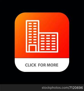 Architecture, Building, Construction Mobile App Button. Android and IOS Line Version