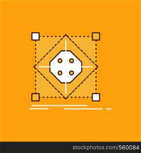 Architecture, cluster, grid, model, preparation Flat Line Filled Icon. Beautiful Logo button over yellow background for UI and UX, website or mobile application. Vector EPS10 Abstract Template background