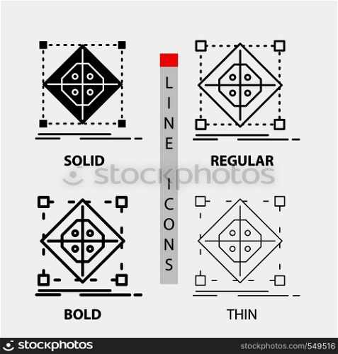 Architecture, cluster, grid, model, preparation Icon in Thin, Regular, Bold Line and Glyph Style. Vector illustration. Vector EPS10 Abstract Template background