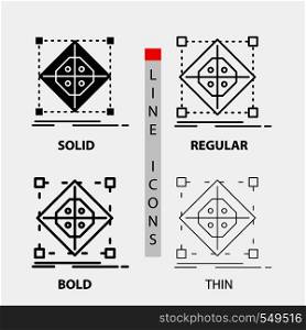 Architecture, cluster, grid, model, preparation Icon in Thin, Regular, Bold Line and Glyph Style. Vector illustration. Vector EPS10 Abstract Template background