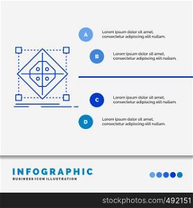 Architecture, cluster, grid, model, preparation Infographics Template for Website and Presentation. Line Blue icon infographic style vector illustration. Vector EPS10 Abstract Template background
