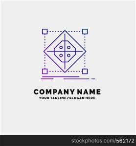 Architecture, cluster, grid, model, preparation Purple Business Logo Template. Place for Tagline. Vector EPS10 Abstract Template background