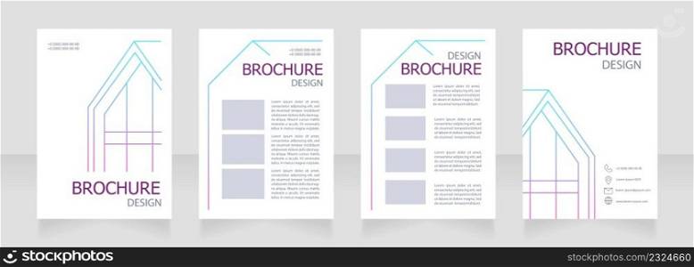 Architecture course for students blank brochure design. Template set with copy space for text. Premade corporate reports collection. Editable 4 paper pages. Tahoma, Myriad Pro fonts used. Architecture course for students blank brochure design