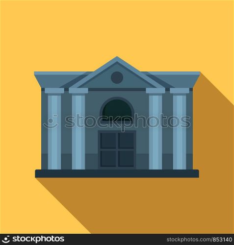 Architecture courthouse icon. Flat illustration of architecture courthouse vector icon for web design. Architecture courthouse icon, flat style