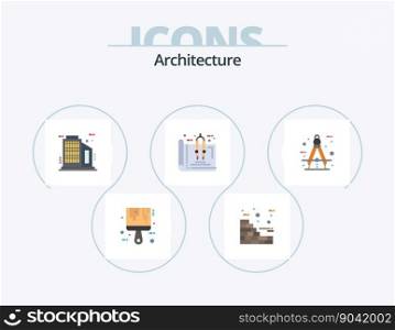 Architecture Flat Icon Pack 5 Icon Design. compass. architect. company. plan. estate
