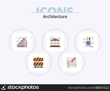 Architecture Flat Icon Pack 5 Icon Design. patch. bank. ruler. architecture. stairs