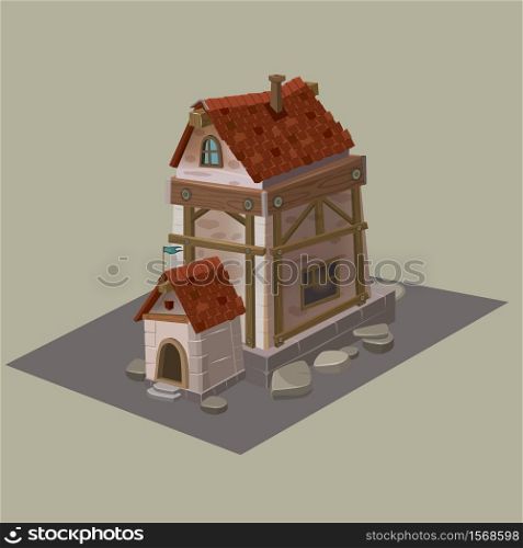 Architecture for computer games, altar, structure,construction, building stones cartoon vector. Architecture for computer games, altar, structure,construction, building, stones, cartoon, vector illustration