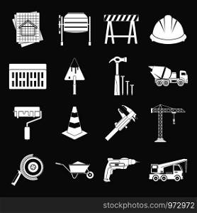 Architecture Icons set vector white isolated on grey background . Architecture Icons set grey vector