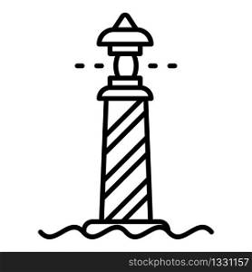 Architecture lighthouse icon. Outline architecture lighthouse vector icon for web design isolated on white background. Architecture lighthouse icon, outline style