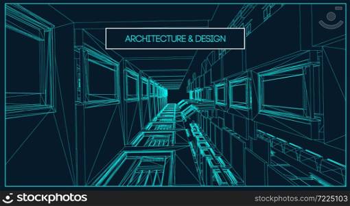 Architecture line background. Building construction sketch vector abstract. Modern city 3d project. Technology geometric grid. Wire blueprint house.. Architecture line background. Building construction sketch vector abstract. Modern city 3d project. Technology geometric grid. Wire blueprint house. Digital architect innovation wireframe.