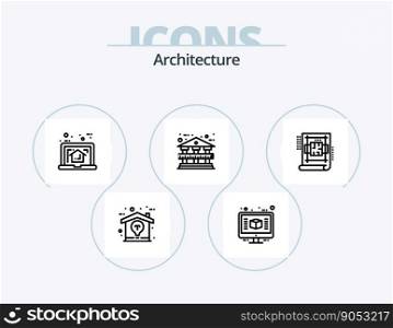 Architecture Line Icon Pack 5 Icon Design. architecture. blue print. ruler. architecture. scheme