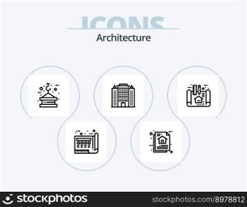 Architecture Line Icon Pack 5 Icon Design. blue print. plan. construction. plan. design