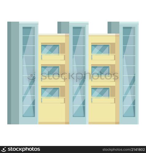 Architecture multistory icon cartoon vector. Building apartment. City multistory. Architecture multistory icon cartoon vector. Building apartment