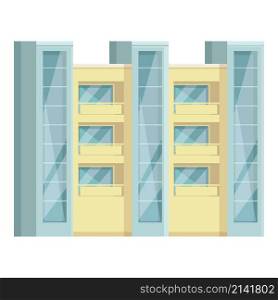 Architecture multistory icon cartoon vector. Building apartment. City multistory. Architecture multistory icon cartoon vector. Building apartment