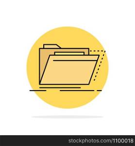 Archive, catalog, directory, files, folder Flat Color Icon Vector