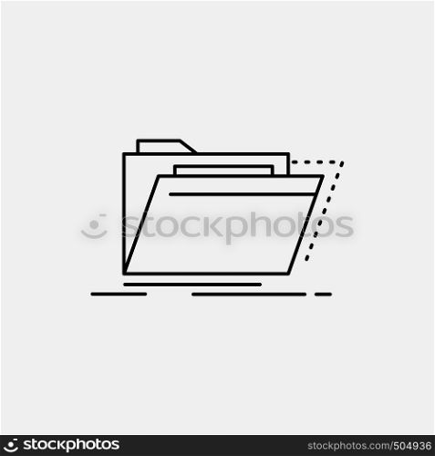 Archive, catalog, directory, files, folder Line Icon. Vector isolated illustration. Vector EPS10 Abstract Template background