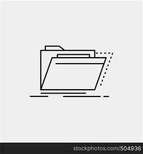 Archive, catalog, directory, files, folder Line Icon. Vector isolated illustration. Vector EPS10 Abstract Template background