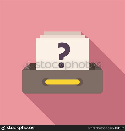 Archive request icon flat vector. Document information. File screen. Archive request icon flat vector. Document information