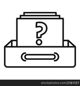 Archive request icon outline vector. Document information. File screen. Archive request icon outline vector. Document information