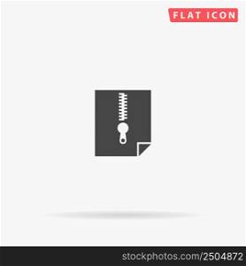 Archive Zip File flat vector icon. Hand drawn style design illustrations.. Archive Zip File flat vector icon. Hand drawn style design illustrations