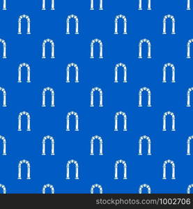 Archway ancient pattern vector seamless blue repeat for any use. Archway ancient pattern vector seamless blue