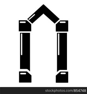 Archway element icon. Simple illustration of archway element vector icon for web. Archway element icon, simple black style