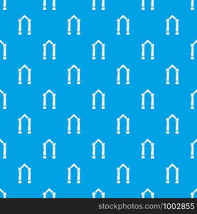 Archway element pattern vector seamless blue repeat for any use. Archway element pattern vector seamless blue