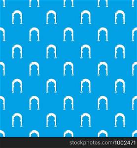 Archway vintage pattern vector seamless blue repeat for any use. Archway vintage pattern vector seamless blue