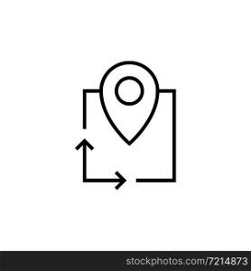 Area and pointer icon. Simple design illustration