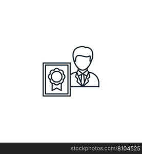 Area of specialization creative icon line Vector Image