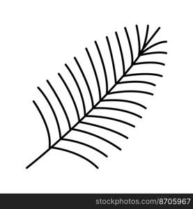 areca palm tropical leaf line icon vector. areca palm tropical leaf sign. isolated contour symbol black illustration. areca palm tropical leaf line icon vector illustration