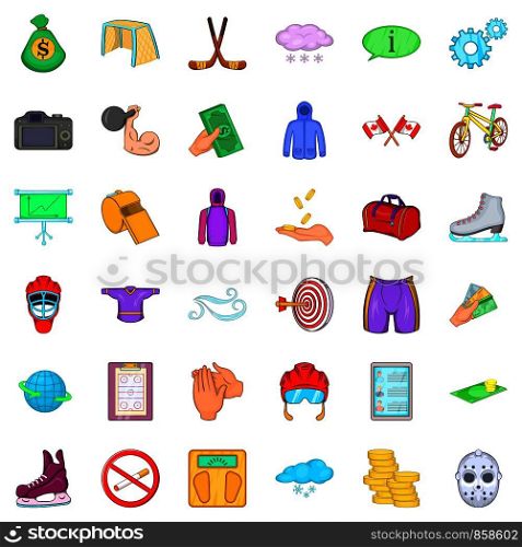 Arena icons set. Cartoon style of 36 arena vector icons for web isolated on white background. Arena icons set, cartoon style