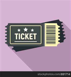 Arena ticket icon. Flat illustration of arena ticket vector icon for web design. Arena ticket icon, flat style