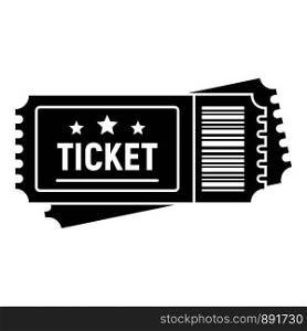 Arena ticket icon. Simple illustration of arena ticket vector icon for web design isolated on white background. Arena ticket icon, simple style