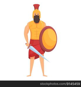 Ares icon cartoon vector. Greek god. Myth legend. Ares icon cartoon vector. Greek god