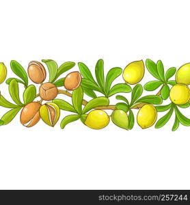argan vector pattern on white background. argan vector pattern