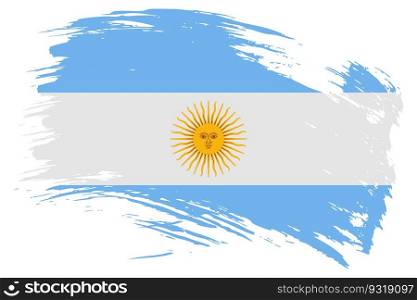Argentina brush stroke flag vector background. Hand drawn grunge style Argentinian painted isolated banner.. Argentina brush stroke flag vector background. Hand drawn grunge style Argentinian isolated banner