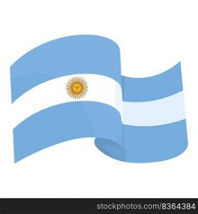 Argentina flag icon cartoon vector. Travel landmark. National culture. Argentina flag icon cartoon vector. Travel landmark