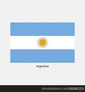 Argentina flag in white blue with May sun.