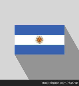 Argentina flag Long Shadow design vector