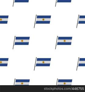 Argentina flag pattern seamless background in flat style repeat vector illustration. Argentina flag pattern seamless