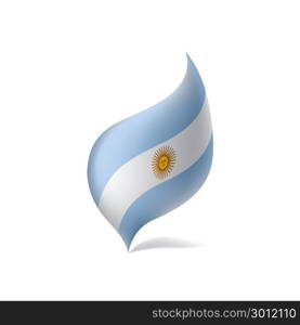 Argentina flag, vector illustration. Argentina flag, vector illustration on a white background