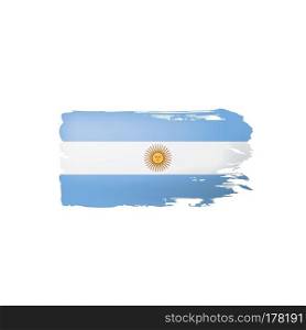 Argentina flag, vector illustration on a white background.. Argentina flag, vector illustration on a white background