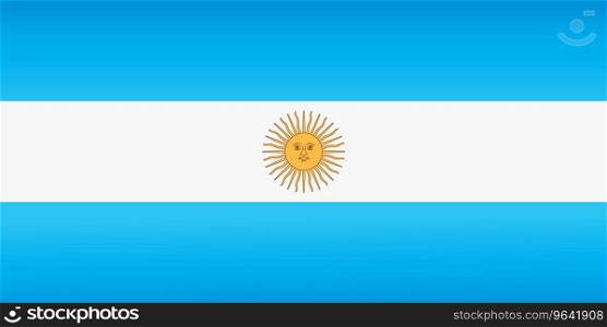 Argentina flag with official colors Royalty Free Vector